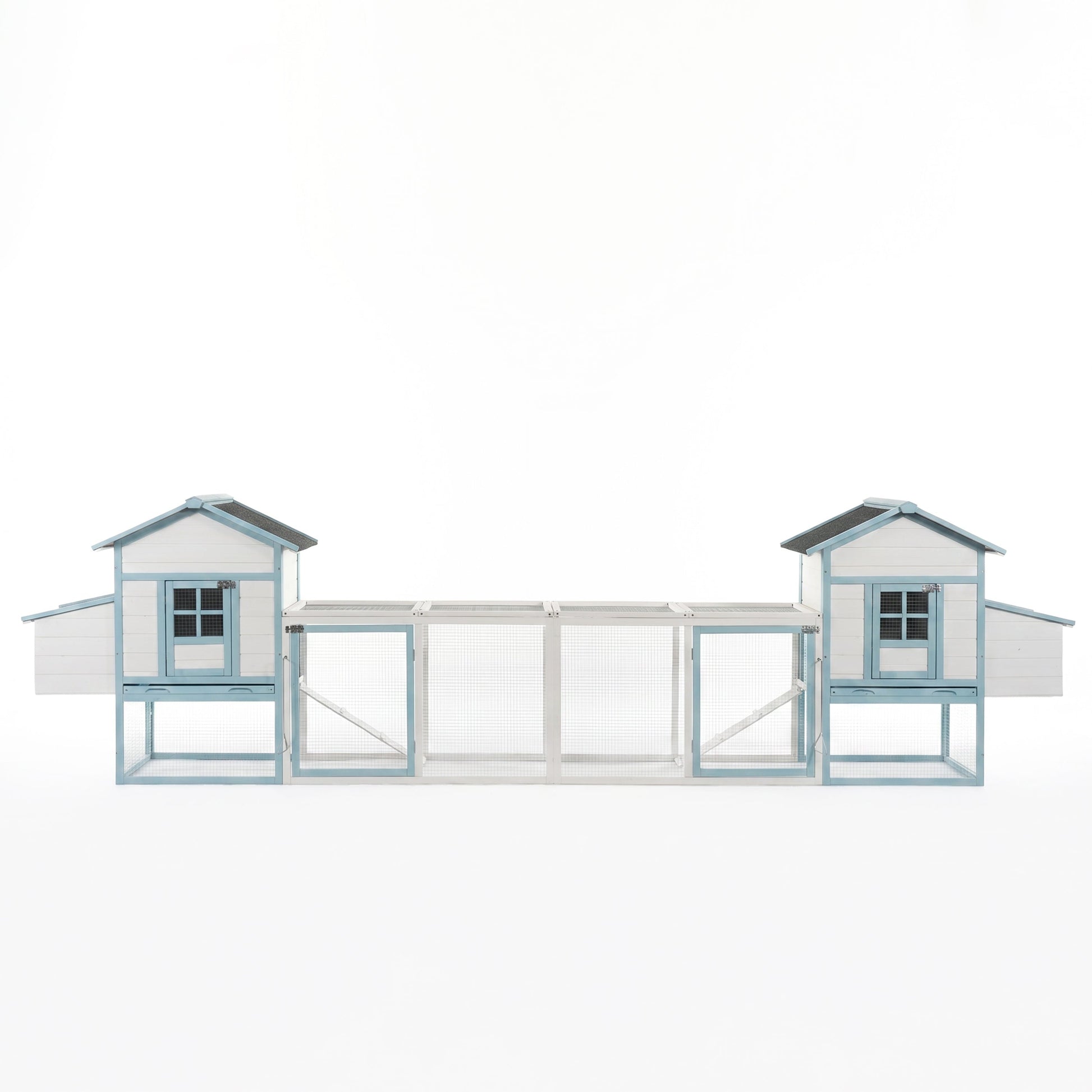 Large wooden chicken coop by HouseOfZazla with double nesting boxes and a connected mesh run on Tampa Home & Garden Store