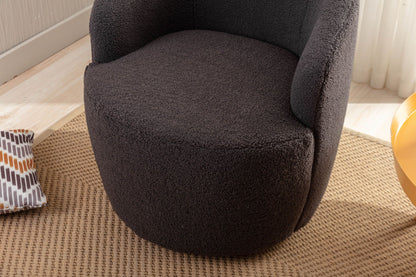 Teddy Fabric and Swivel Barrel Accent Chair