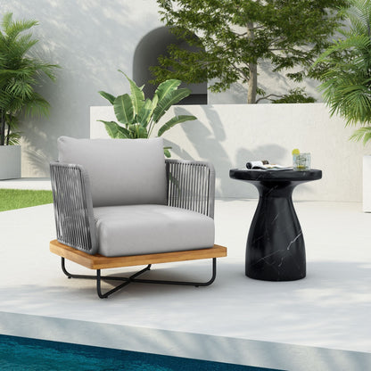 Lucca Outdoor Acacia Wood Patio Lounge Chair