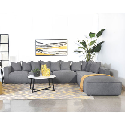 Amherst gray modular sectional with cushions, 2-piece living room set by HouseOfZazla on Tampa Home & Garden Store