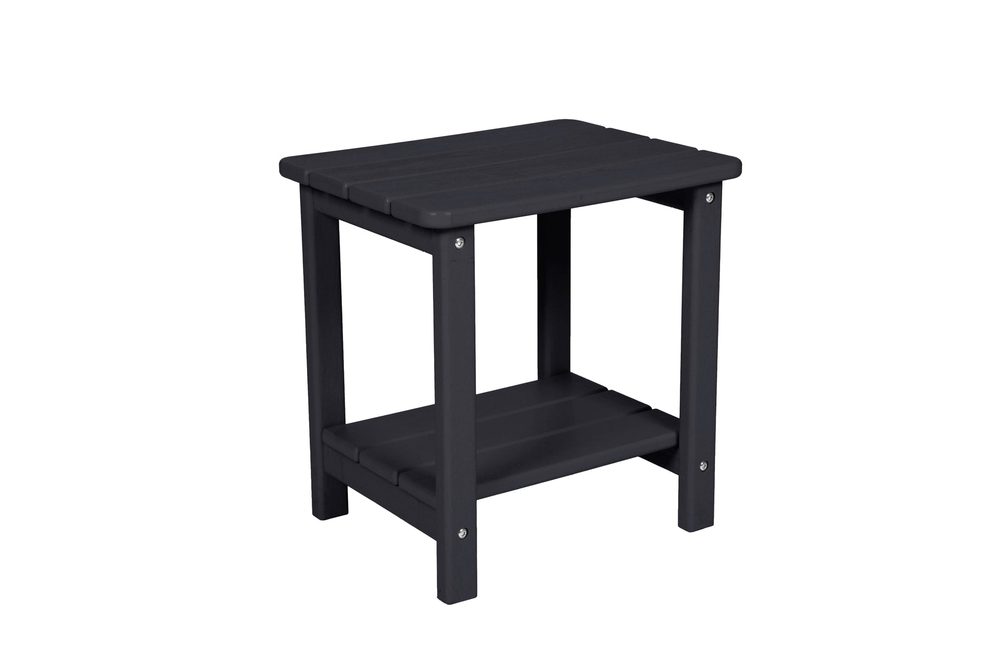 Outdoor side table by HouseOfZazla, dark gray 3-tier slatted design for outdoor furniture on Tampa Home & Garden Store
