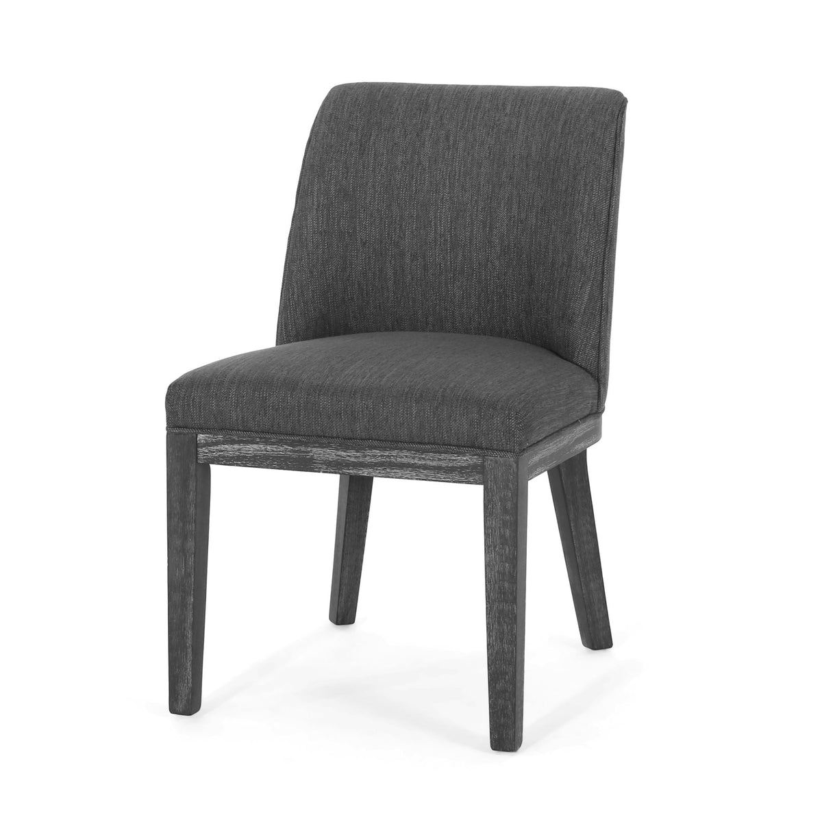 Modern dining chair set in dark gray fabric upholstery with wooden frame HouseOfZazla on Tampa Home & Garden Store
