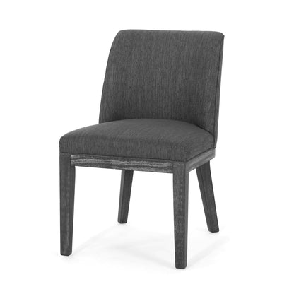 Modern dining chair set in dark gray fabric upholstery with wooden frame HouseOfZazla on Tampa Home & Garden Store