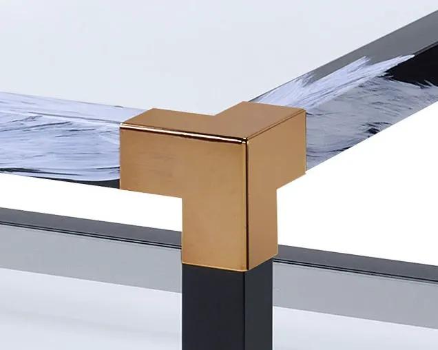 Lafty Glass Coffee Table and Open Shelf Modern