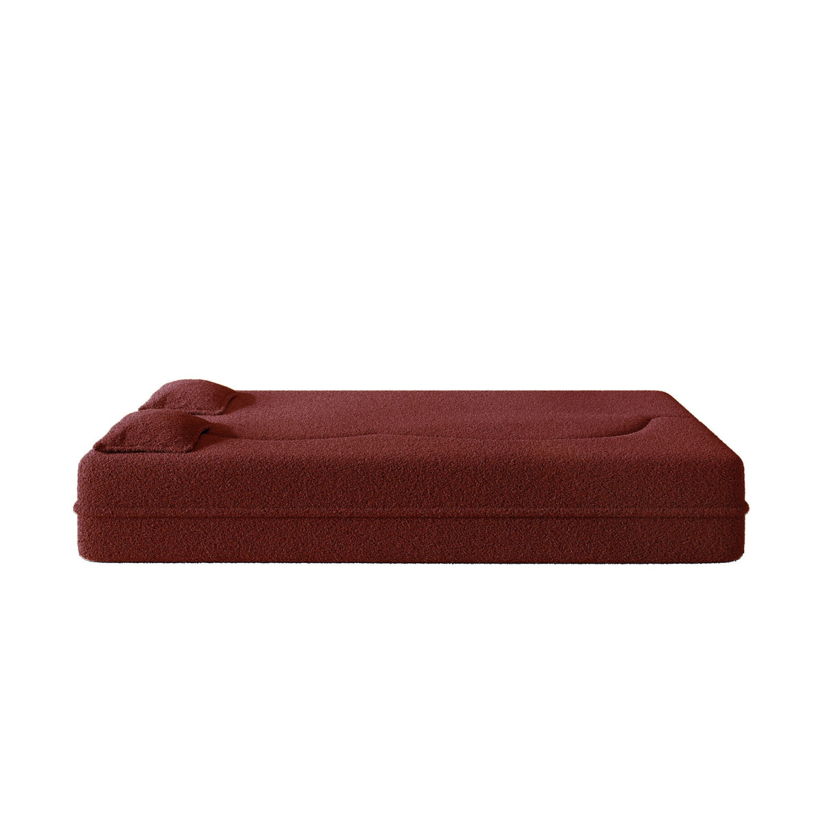 Modern Floor Sleeper Sofa Bed And Two Pillows