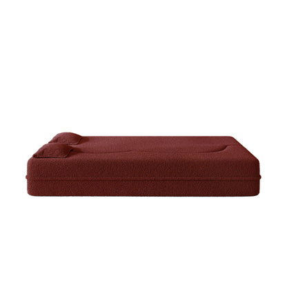 Modern Floor Sleeper Sofa Bed And Two Pillows