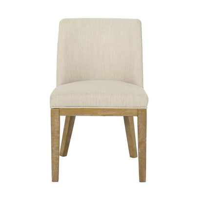 Modern dining chair set in beige fabric upholstery with a wooden frame HouseOfZazla set of 2 on Tampa Home & Garden Store