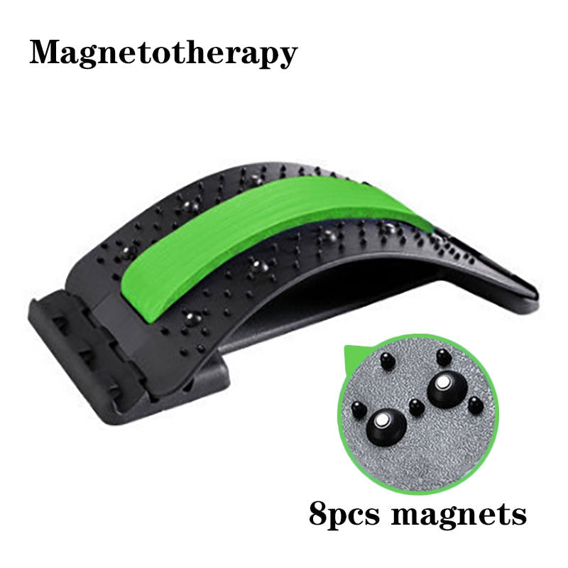 Magnetotherapy Multi-Level Adjustable Back Massager Stretcher Waist Neck Fitness Lumbar Cervical Spine Support Pain Relief - Tampa Home & Garden Store