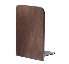 Solid beech wood book end natural wood walnut bookend home storage bookshelf decor bookstop natural wood crafts - Tampa Home & Garden Store
