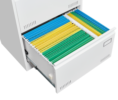 Horizontal file cabinet, 2 drawers, white file cabinet with lock, metal file cabinet with lock, 3 drawers, legal office cabinet