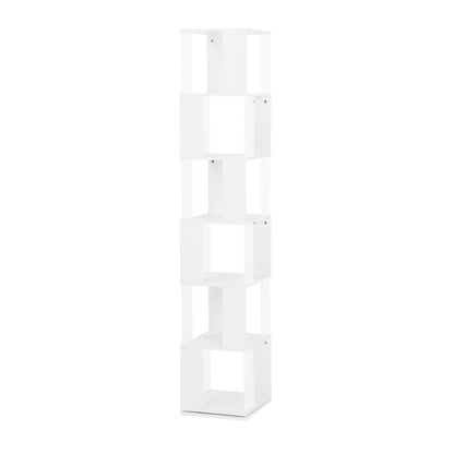 6-layer rotating acrylic board simple bookshelf, multi-functional creative bookshelf for students in the living room - Tampa Home & Garden Store