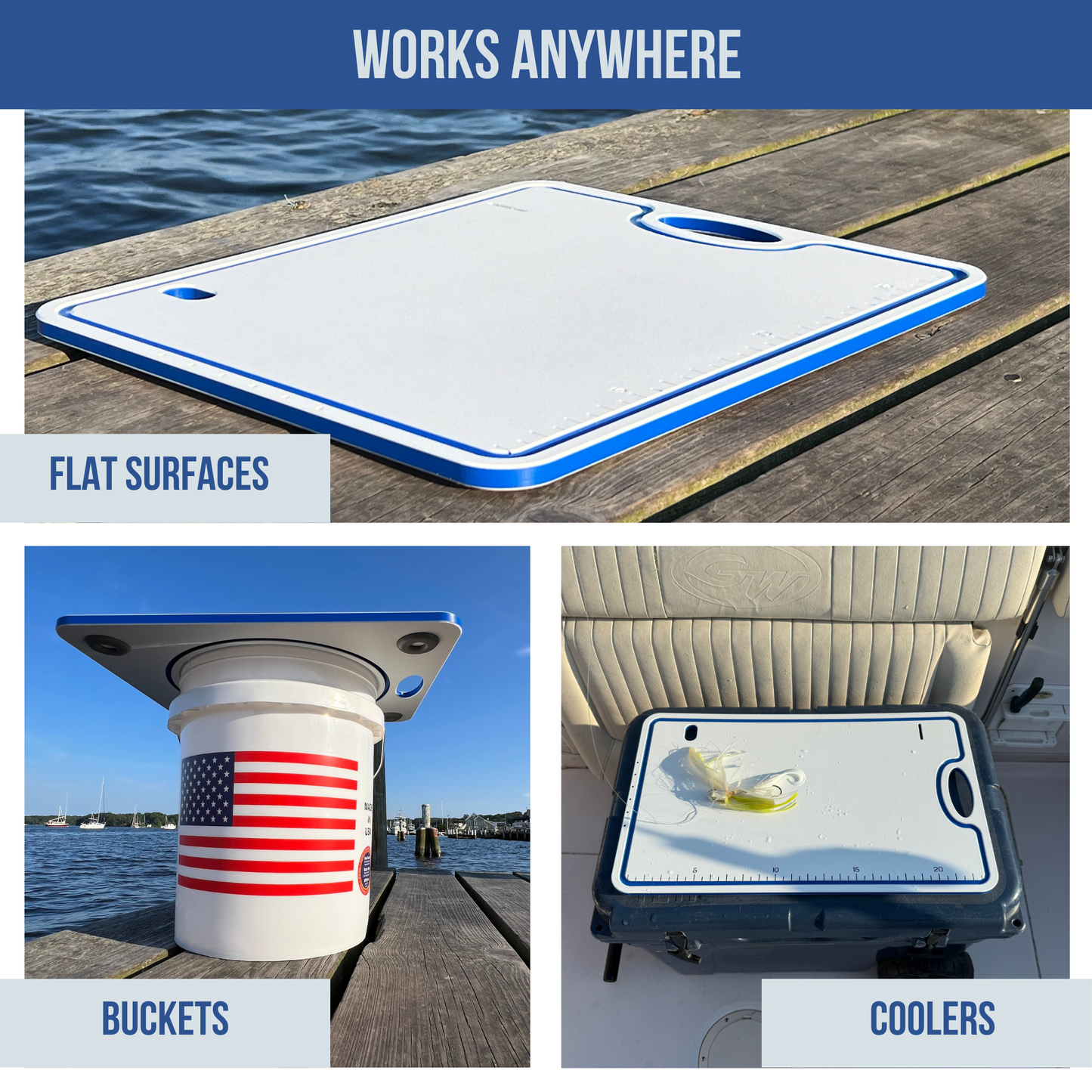 Trapski Rugged Fishing Bucket and Cooler Board