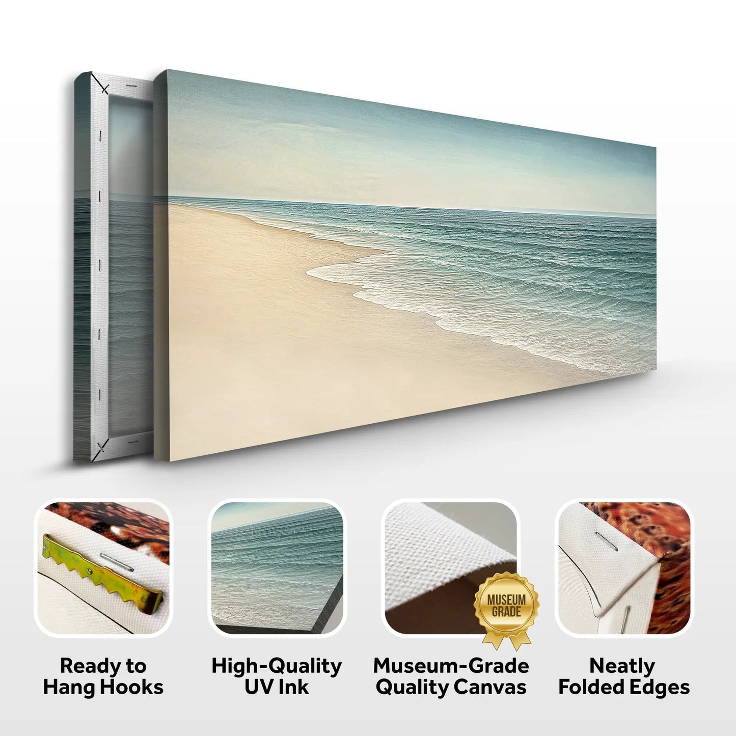 Beachside Bliss Coastal Wall Art canvas by Tailored Canvases in soft beach tones on Tampa Home & Garden Store