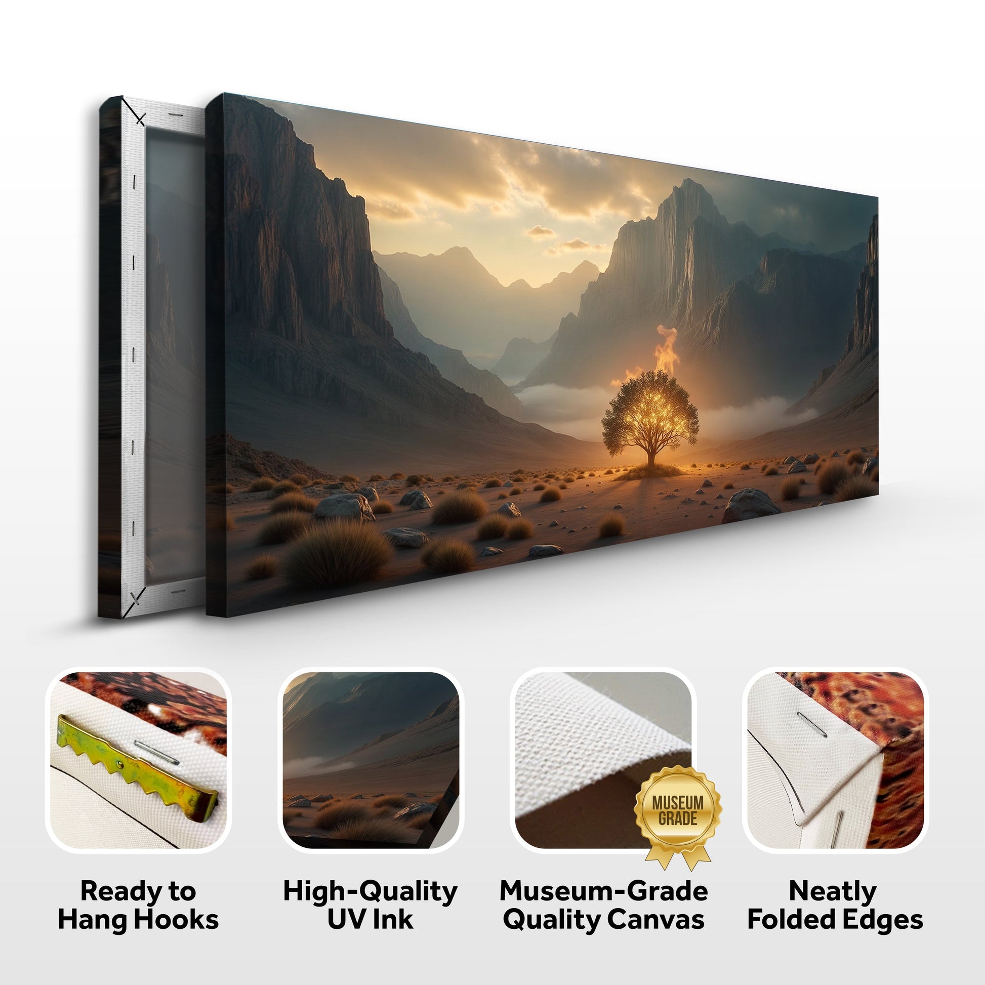 Burning Bush Faith Wall Art XII canvas by Tailored Canvases, sunset landscape on crafting canvas on Tampa Home & Garden Store