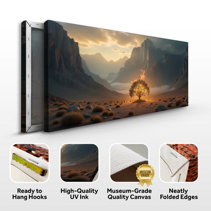 Burning Bush Faith Wall Art XII canvas by Tailored Canvases, sunset landscape on crafting canvas on Tampa Home & Garden Store
