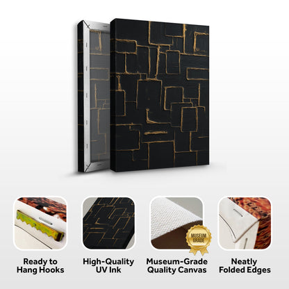 Contemporary Black and Gold Wall Art Canvas by Tailored Canvases on Tampa Home & Garden Store