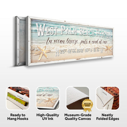 Personalized Beach House Coastal Sign canvas by Tailored Canvases, weathered seaside panel on Tampa Home & Garden Store