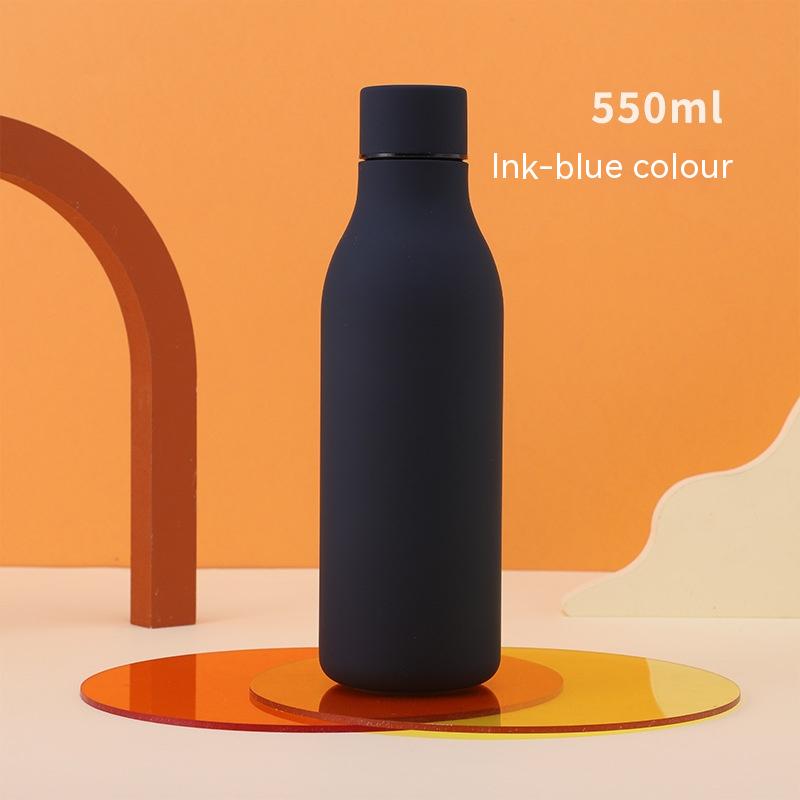 Stevvex 550ml ink-blue stainless steel water bottle leakproof BPA free on Tampa Home & Garden Store