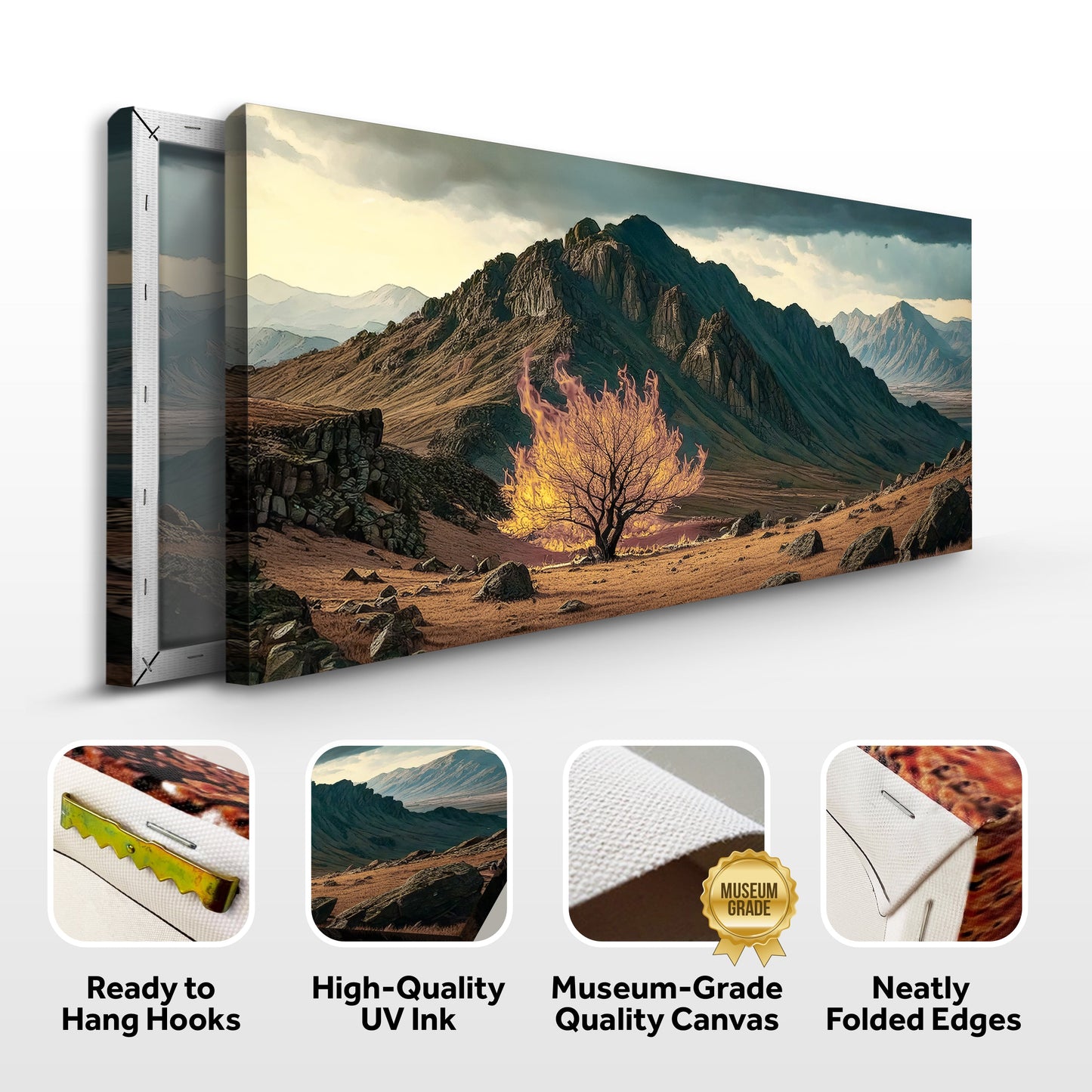 Burning Bush Faith Wall Art VI canvas print with mountain landscape Tailored Canvases on Tampa Home & Garden Store