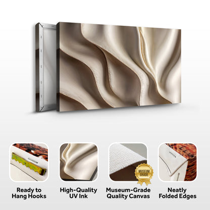 Beyond the Surface 3D Abstract Waves Wall Art canvas Tailored Canvases beige folds on Tampa on Tampa Home & Garden Store