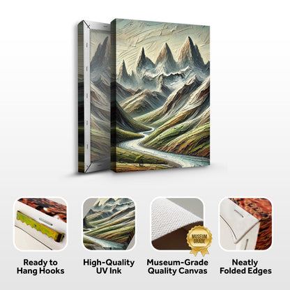 Abstract Mountain and River Landscape Wall Art II canvas by Tailored Canvases on Tampa Home & Garden Store