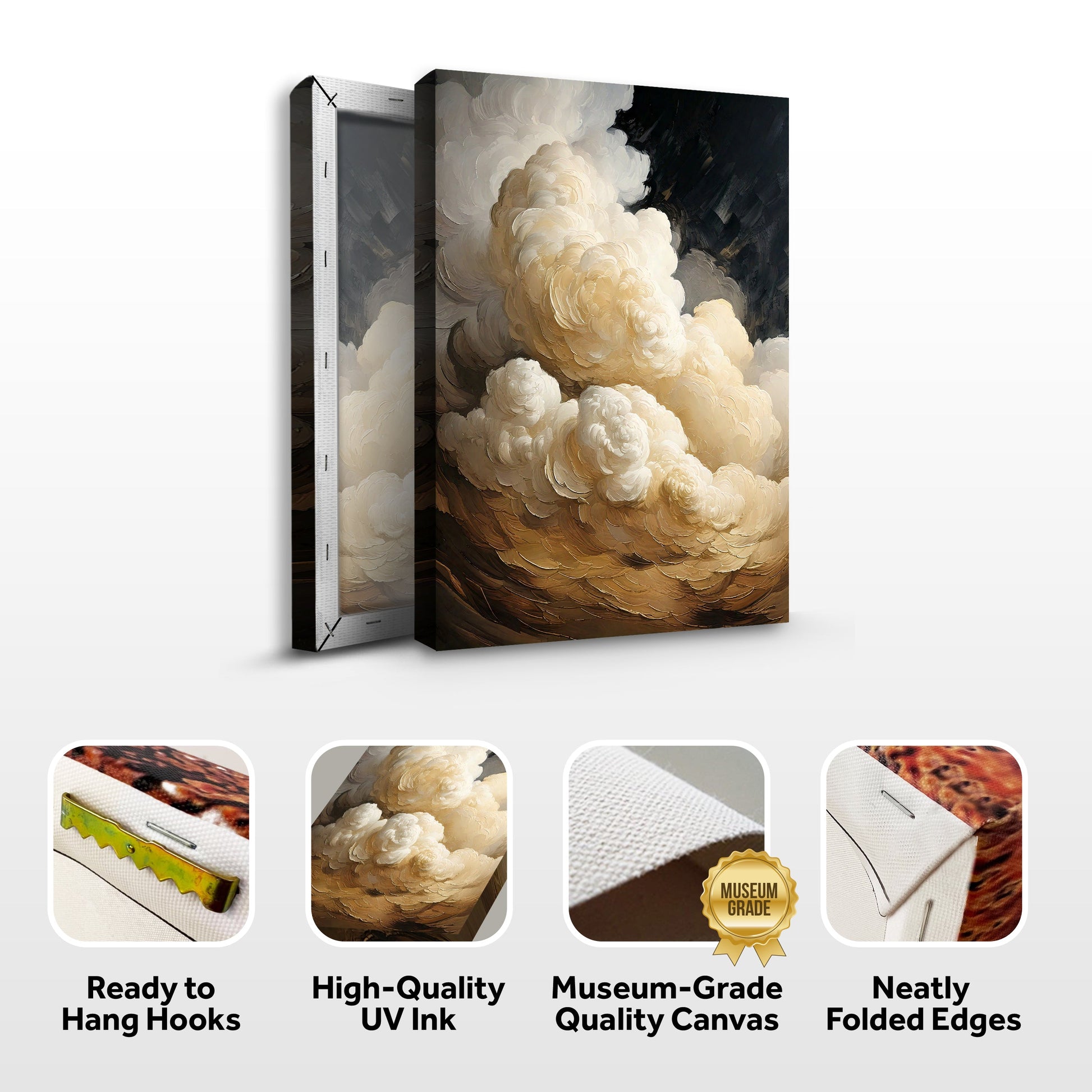 Beige Cloud Abstract Wall Art canvas by Tailored Canvases, crafting canvas decor on Tampa Home & Garden Store
