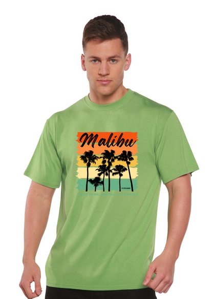Malibu unisex bamboo viscose organic cotton green graphic tee by Spun Bamboo on Tampa Home & Garden Store