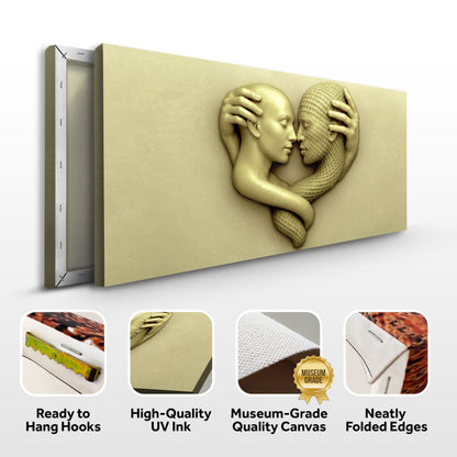 Eternal Love Figure canvas by Tailored Canvases in beige tones abstract sculptural wall art on Tampa Home & Garden Store