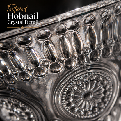 Elegant Hobnail Martini Glasses Set of Six