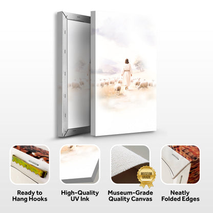 99 Faith Wall Art VII canvas by Tailored Canvases with soft pastel landscape and lone figure on Tampa Home & Garden Store