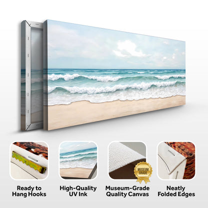Serene Ocean Wave Coastal Wall Art canvas by Tailored Canvases, blue seascape on Tampa Home & Garden Store