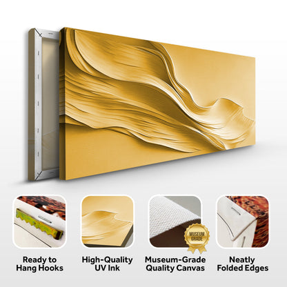 Gold Minimalist Wall Art II canvas by Tailored Canvases with flowing gold swirls on Tampa Home & Garden Store