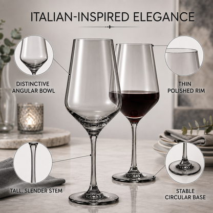 Smoke Grey Stemmed Wine Glasses Set Of Two