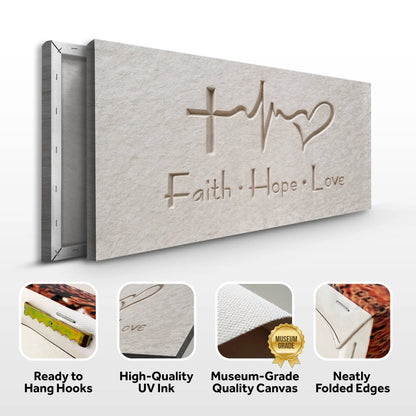 Faith Hope Love Wall Art IV USA Made Canvas