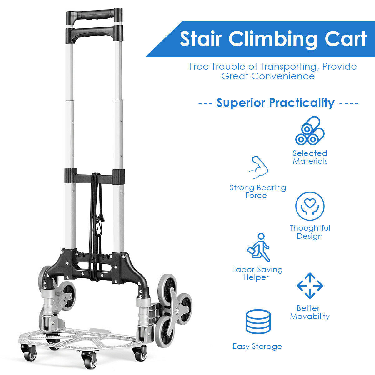 Portable Folding Stair Climbing Hand Truck - Tampa Home & Garden Store