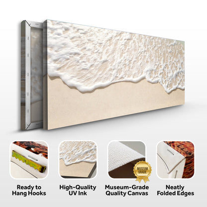 Sandy Waves Wall Art II canvas by Tailored Canvases with beach sand and waves crafting canvas on Tampa Home & Garden Store