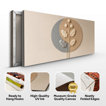 Modern Abstract Minimalist Wall Art XII canvas with beige background and layered circle shapes on Tampa Home & Garden Store