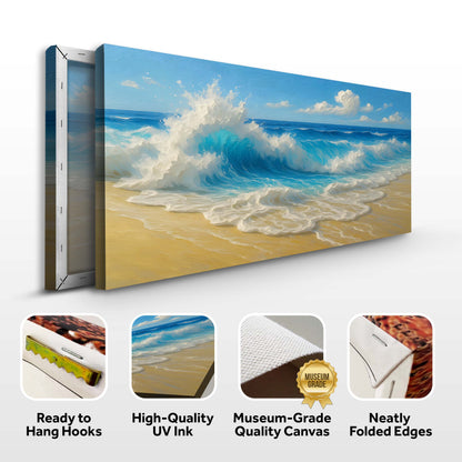 Canvas Serene Ocean Wave Coastal Wall Art V by Tailored Canvases, blue seascape canvas on Tampa Home & Garden Store