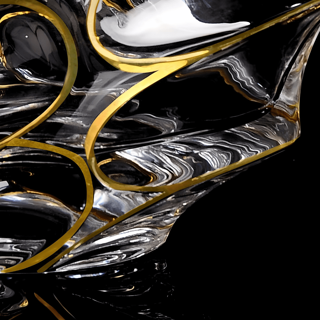 the Gold Line Storm Japanese Crystal Whisky Glass