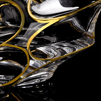 the Gold Line Storm Japanese Crystal Whisky Glass