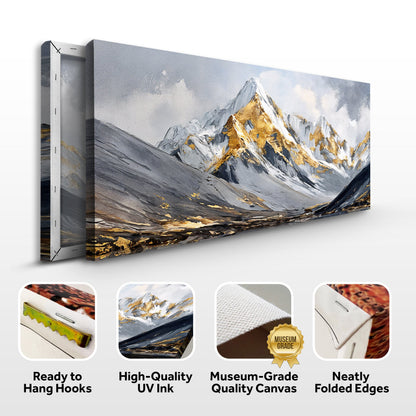 Mountain Minimalist Wall Art III canvas by Tailored Canvases, gray-gold mountain landscape on Tampa Home & Garden Store