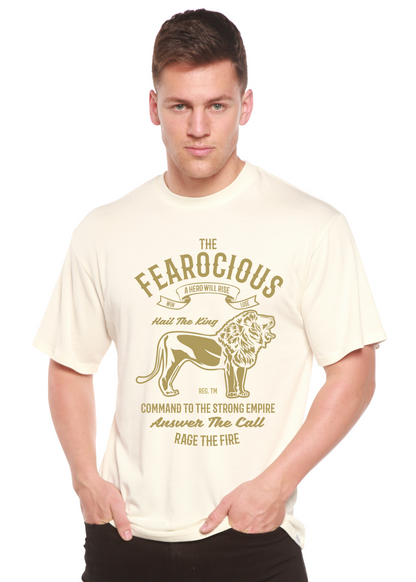 Spun Bamboo Fearocious graphic T-shirt in bamboo viscose/organic cotton with lion print on Tampa Home & Garden Store