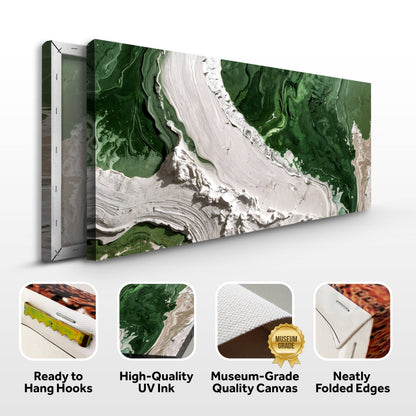 Green Rivers Abstract Wall Art IV canvas, 2-panel green marble by Tailored Canvases on Tampa Home & Garden Store