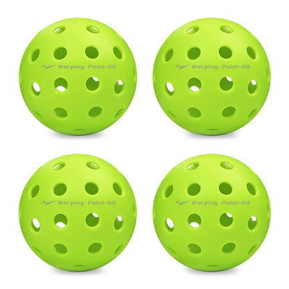 Outdoor practice pickleballs neon green Warping Point 4-pack on Tampa Home & Garden Store