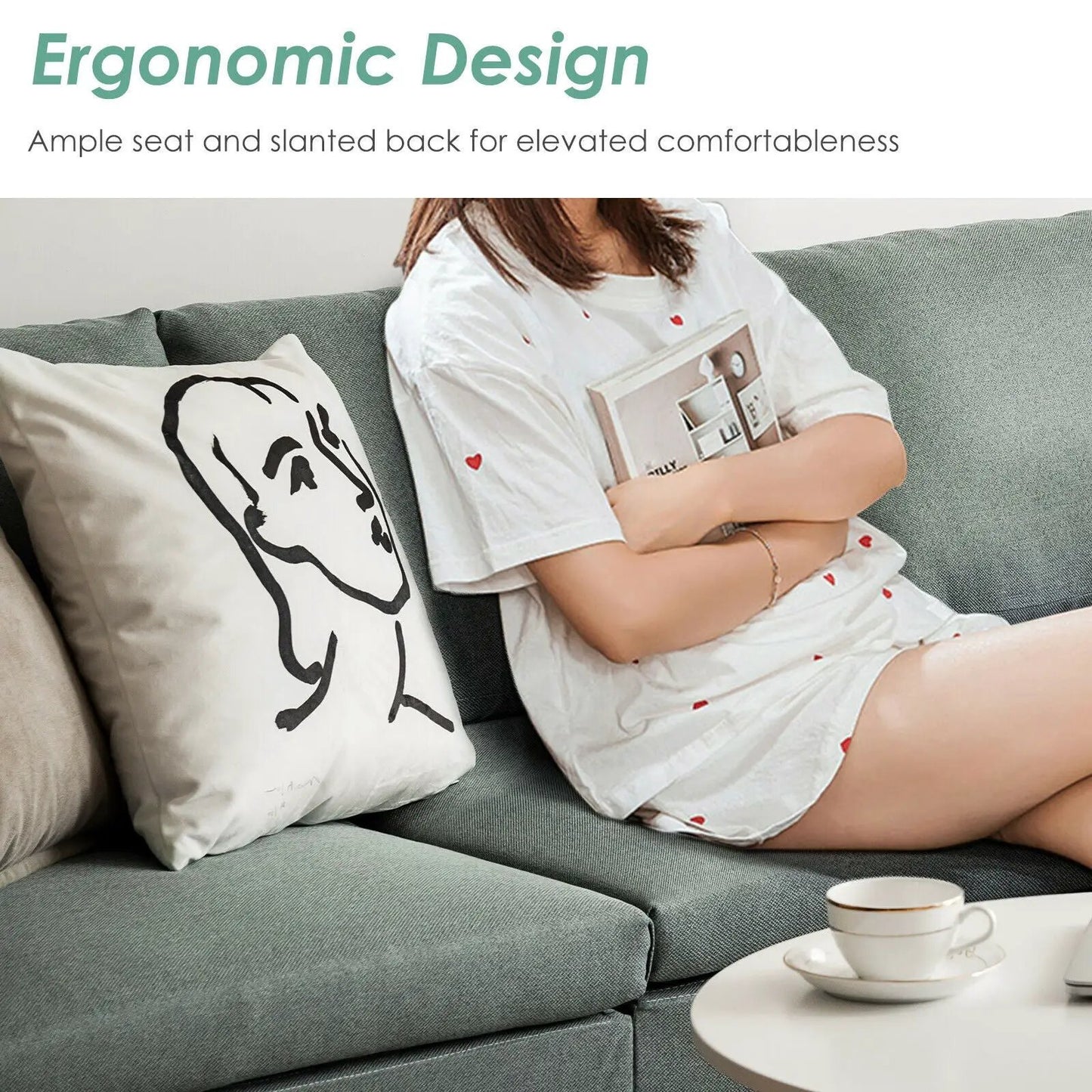 Convertible L-Shaped Sofa with Reversible Chaise