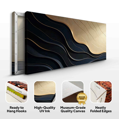 Canvas Black and Gold Minimalist Abstract VII crafting canvas by Tailored Canvases on Tampa Home & Garden Store