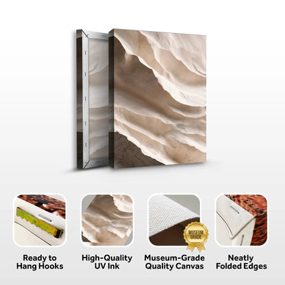 Light Neutral Impasto Wall Art canvas triptych by Tailored Canvases beige sand dune texture on Tampa Home & Garden Store