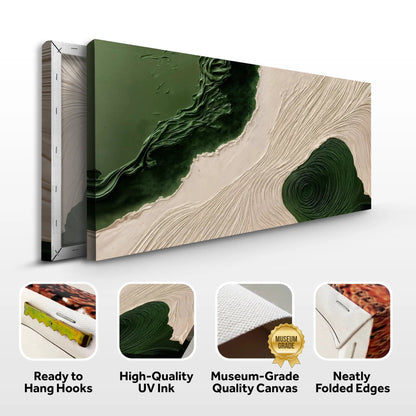 Green Rivers Abstract Wall Art XII Canvas Print