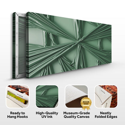 Modern Abstract Minimalist Wall Art VI canvas by Tailored Canvases, green draped fabric on Tampa Home & Garden Store