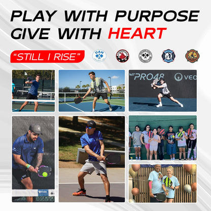 Phoenix Pickleball Paddle 16MM by Warping Point, collage of players on courts on Tampa Home & Garden Store